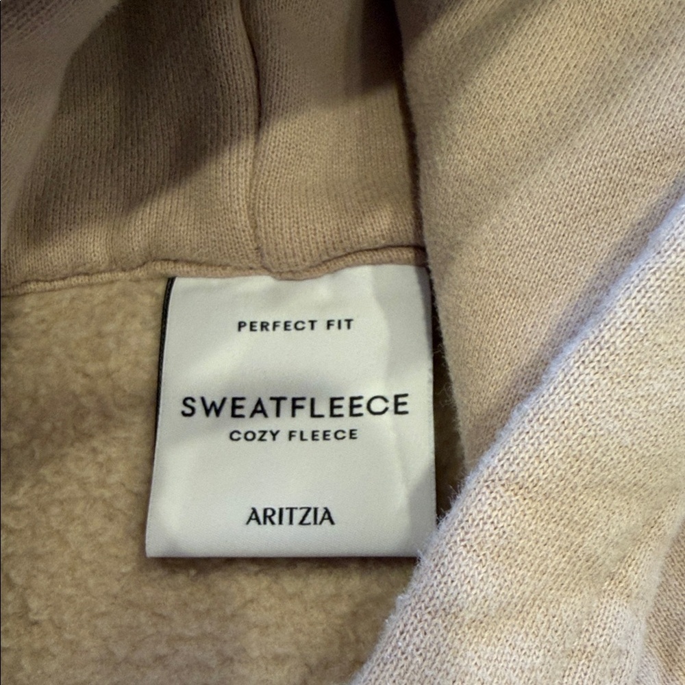 Aritzia perfect fit Sweatfleece Womens XSmall beige - Picture 2 of 6